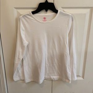JK Girls White Long Sleeve T